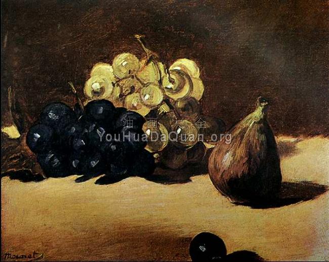 Still Life with Grapes and Figs - 爱德华·马奈